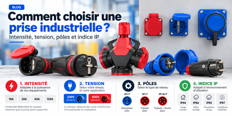 Comment choisir une prise industrielle : intensité, tension, pôles et indice IP