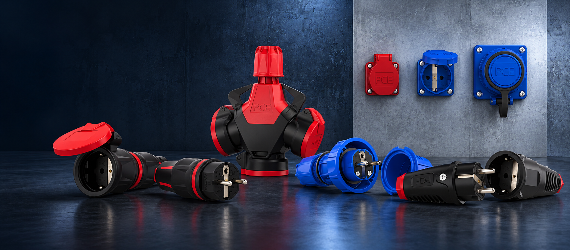 Industrial Connectors in Moody Blue Workspace