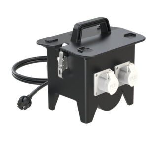 Coffret mobile caoutchouc PCE Ried – 4 × CEE 16 A 2P – réf. 9473401