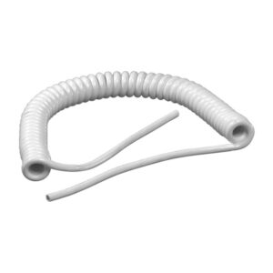 Cordon spiralé 1,5 à 6 m PVC 3G1,5 blanc, extrémités libres