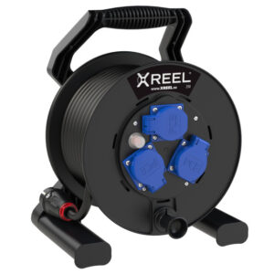 Enrouleur XREEL Ø 250 mm – 3 prises 2P+T, 25 m H07RN-F 3G1,5 – réf. 9250001-p