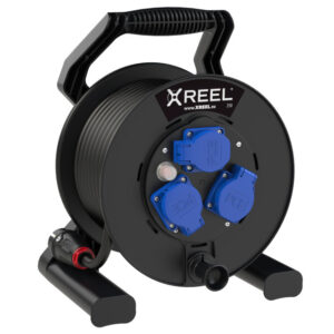 Enrouleur XREEL Ø 250 mm – 3 prises 2P+T, 25 m H07RN-F 3G1,5 – réf. 9250012-p