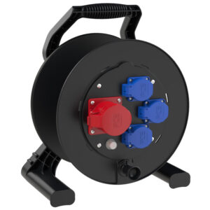 Enrouleur XREEL Ø 310 mm sans câble – 1 prise CEE 16 A 5P + 3 prises 2P+T
