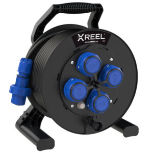 Enrouleur XREEL Ø 310 mm – 4 prises 2P+T, 25 m H07RN-F 3G2,5