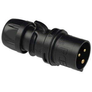 Fiche CEE 16 A 2P+T 230 V 6h IP44/IP54 SHARK noire