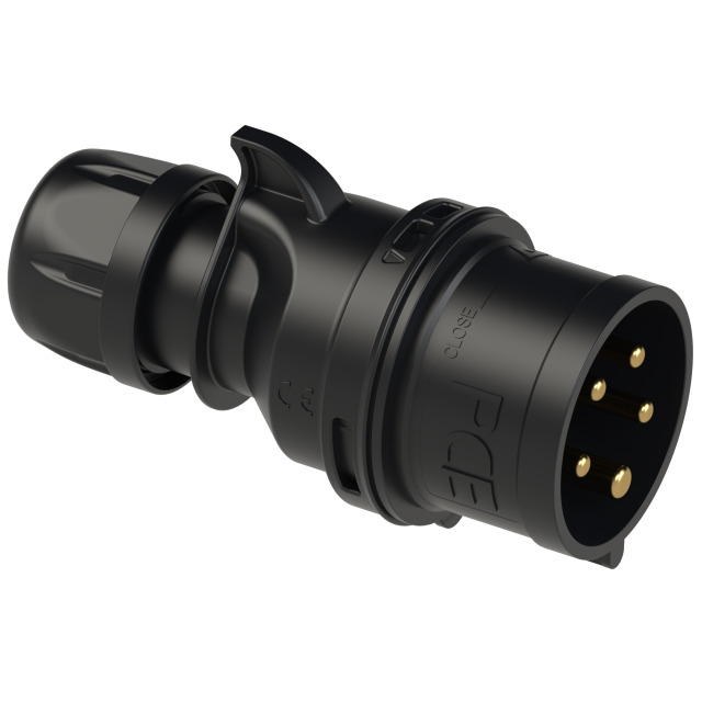 Fiche CEE 32 A 3P+N+T 400 V 6h IP44 SHARK noire
