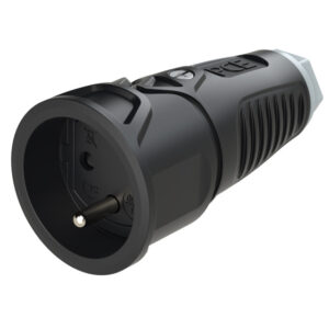 Prolongateur 2P+T caoutchouc Taurus2 16 A IP20 noir/gris