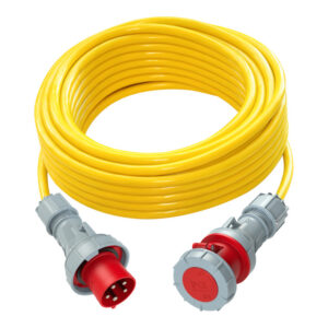 Rallonge 10 m N07V3V3-F 5G16 jaune – fiche CEE 63 A 5P / prolongateur CEE 63 A 5P