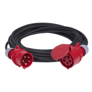 Rallonge 10 m H07RN-F 5G1,5 noir – fiche CEE 16 A 5P / prolongateur CEE 16 A 5P
