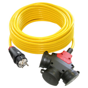 Rallonge 10 m N07V3V3-F 3G1,5 jaune – fiche 2P+T / triplette 2P+T – réf. 980910315581-p