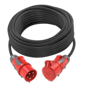 Rallonge 25 m H07RN-F 5G2,5 noir – fiche CEE 16 A 5P / prolongateur CEE 16 A 5P