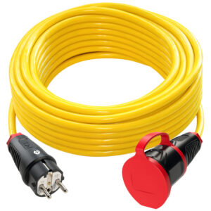 Rallonge 10 m N07V3V3-F 3G1,5 jaune – fiche 2P+T / prolongateur 2P+T – réf. 980910315551-p