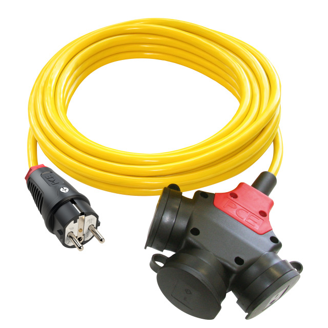 Rallonge 5 m N07V3V3-F 3G2,5 jaune – fiche 2P+T / triplette 2P+T – réf. 980905325581-p