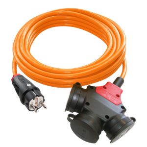 Rallonge 5 m H07BQ-F 3G1,5 orange – fiche 2P+T / triplette 2P+T – réf. 980905315582-p