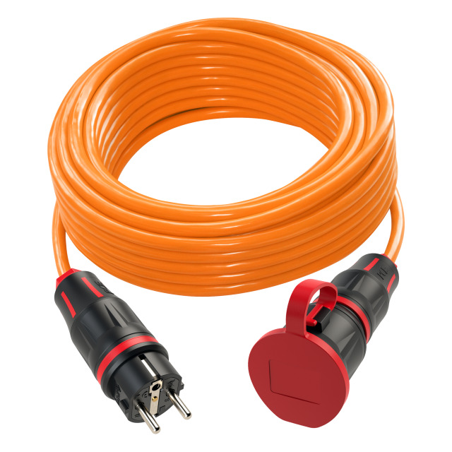 Rallonge 5 m H07BQ-F 3G2,5 orange – fiche 2P+T / prolongateur 2P+T – réf. 980905325662-p