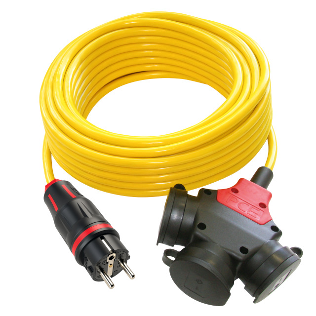 Rallonge 5 m N07V3V3-F 3G2,5 jaune – fiche 2P+T / triplette 2P+T – réf. 980905325681-p