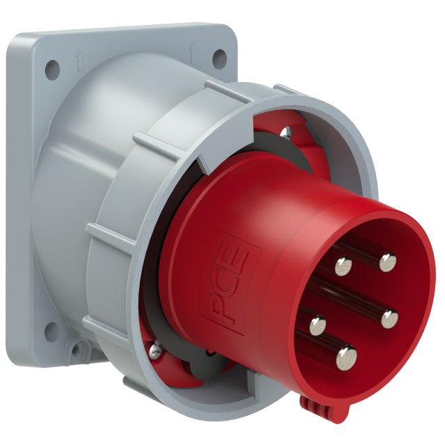 Socle connecteur mâle CEE incliné 63 A 3P+N+T 400 V 6h IP67 POWER TWIST