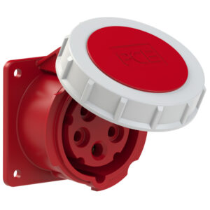 Socle de prise CEE droit 75 × 75 mm 16 A 3P+N+T 400 V 6h IP67