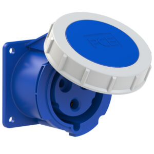 Socle de prise CEE droit 75 × 75 mm 32 A 2P+T 230 V 6h IP67